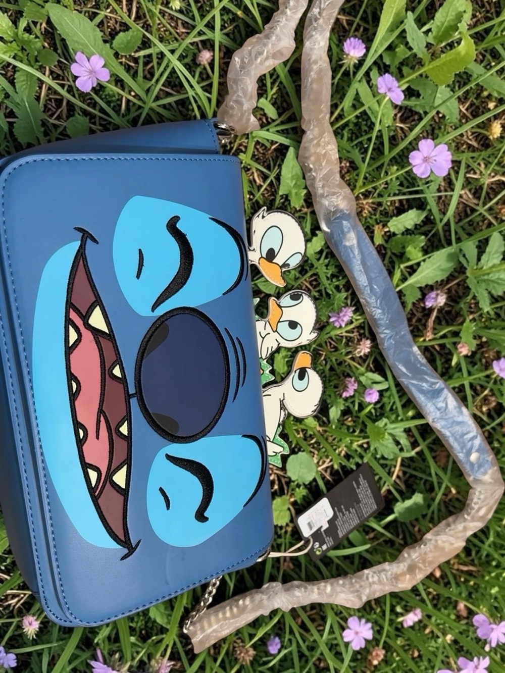Disney Blue Stitch and Ducklings Crossbody Shoulder Bag
